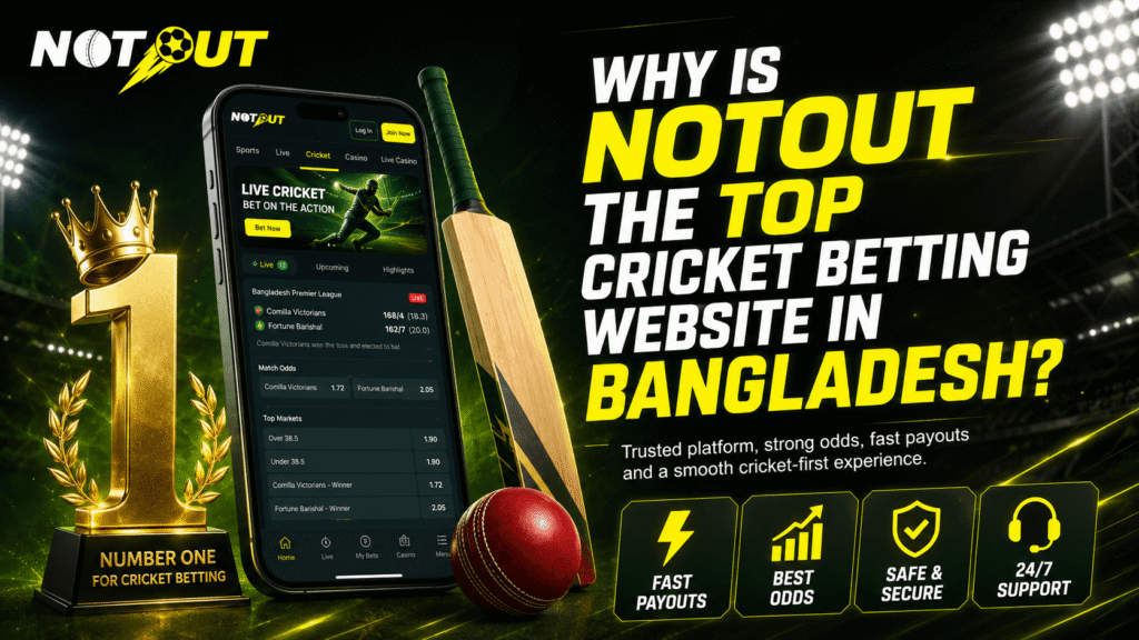 Why is NotOut the top cricket betting website in Bangladesh?