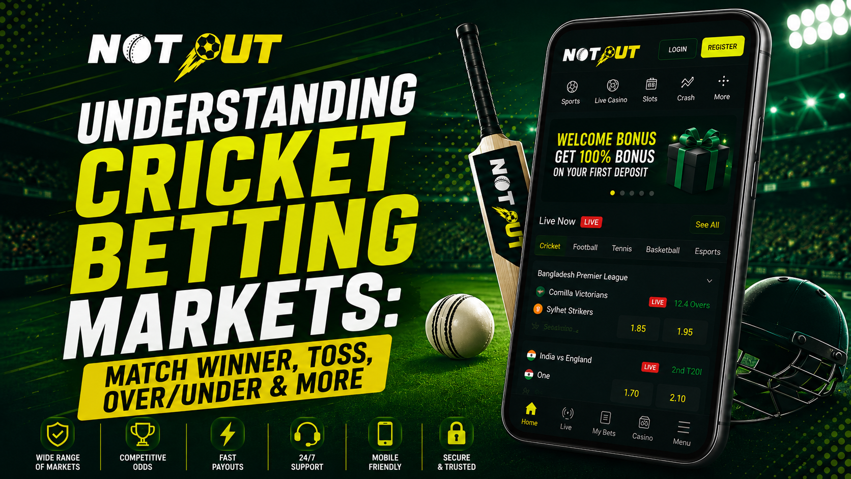 Understanding Cricket Betting Markets: Match Winner, Toss, Over/Under & More